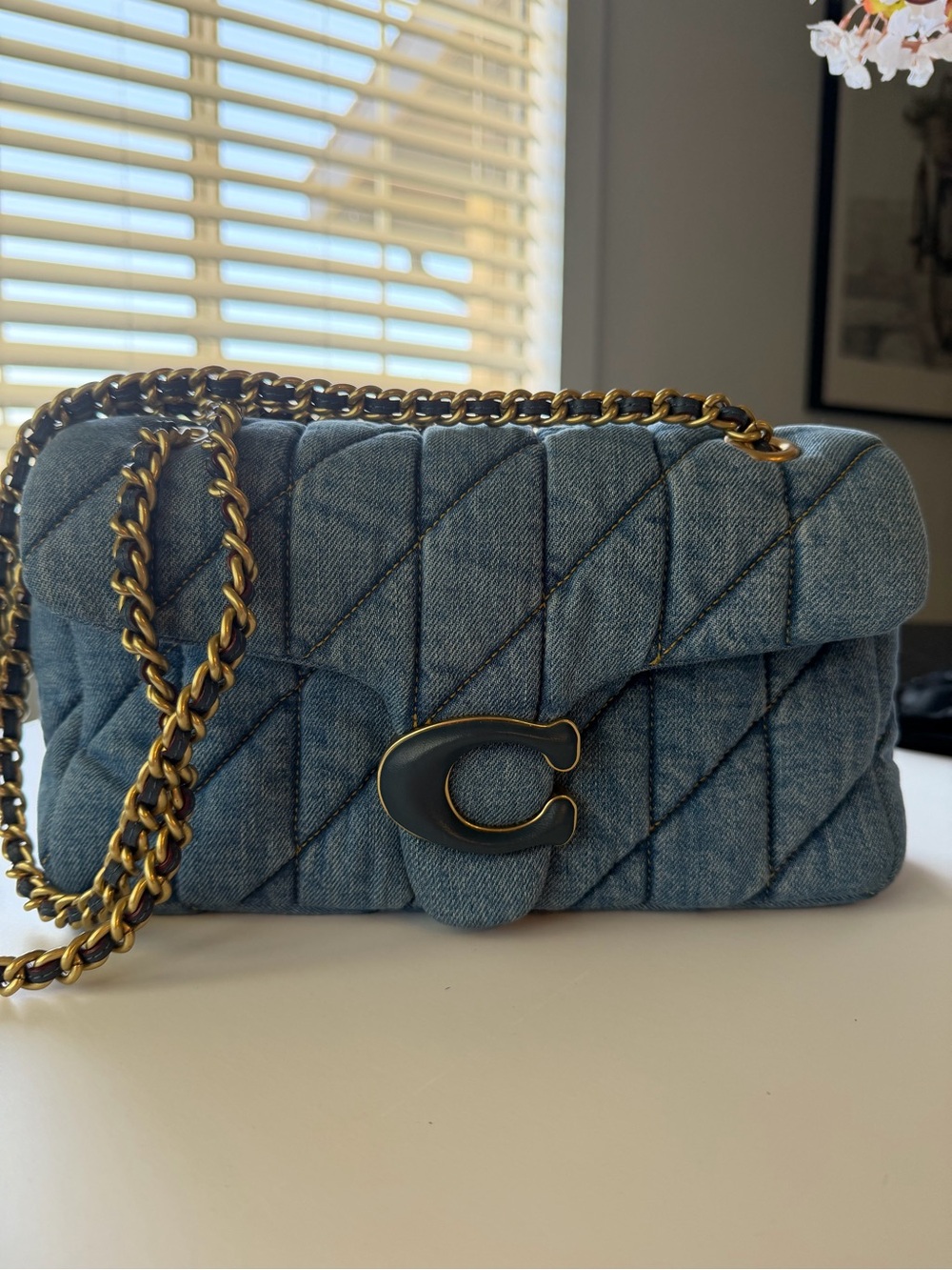 Coach Tabby 26 Quilted Denim shoulder bag. Good C hardware. - Picture 1 of 14